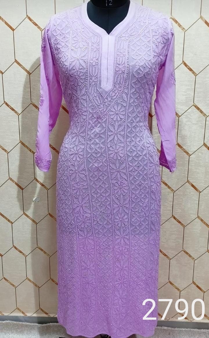 Premium_viscose_front_jaal_resham_thread_dyble_chikankari_kurti