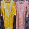Lucknowi_chikankari_heavy_modal_kurti