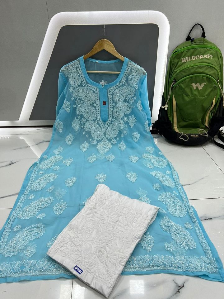 *Special_sizes_in_Georgette_chikankari_kurti