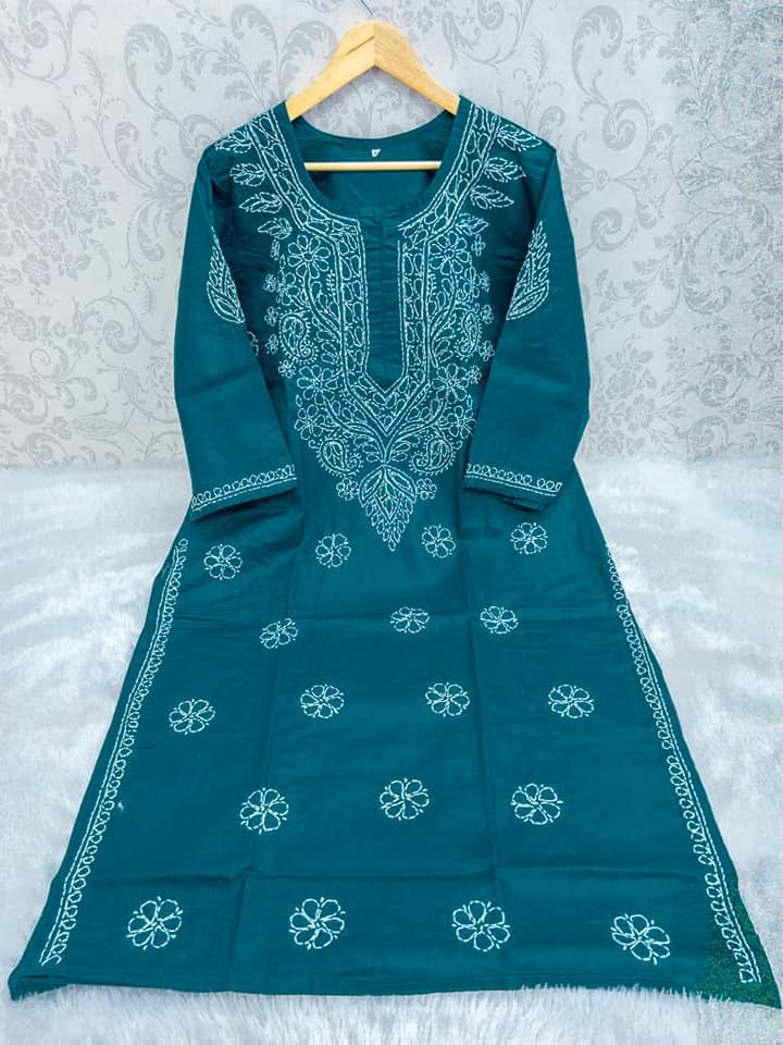 Lucknowi_chikankari_cotton_kurti