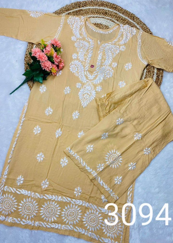 Lucknowi_chikankari_modal_kurti_with_plazo_set