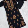 Cotton_chikankari_kurti_with_Lycra_stretchbal_pant_set