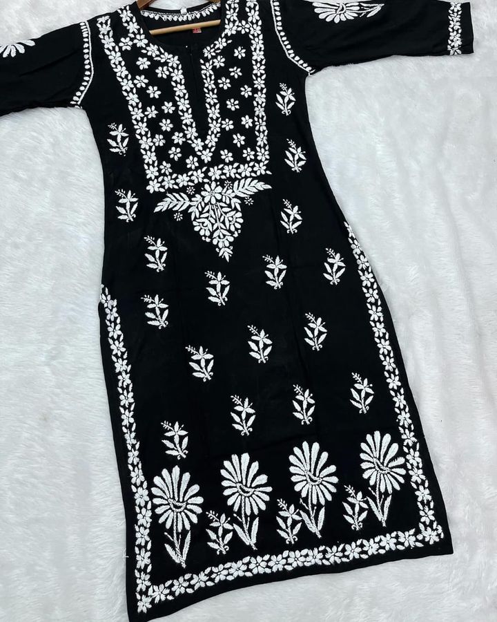 Exclusive_lucknowi_chikankari_modal_kurti