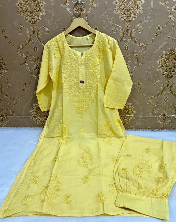 Chanderi_kurti_with_afgani_pant_set