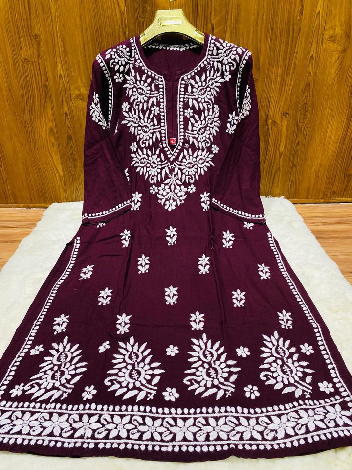 Lucknowi_chikankari_premium_Rayon_kurti