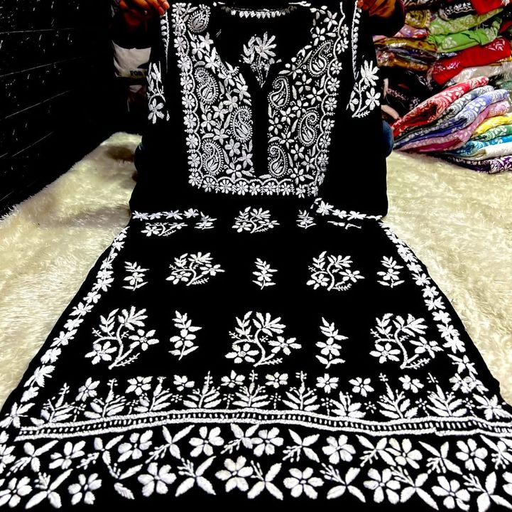 Exclusive_modal_fine_kurti_both_side_embroidery_kurti_with_cotton_plazo