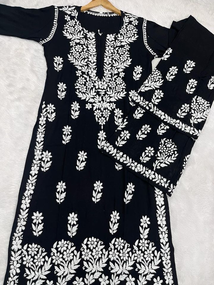 Lucknowi_chikankari_modal_kurti_with_plazo_set