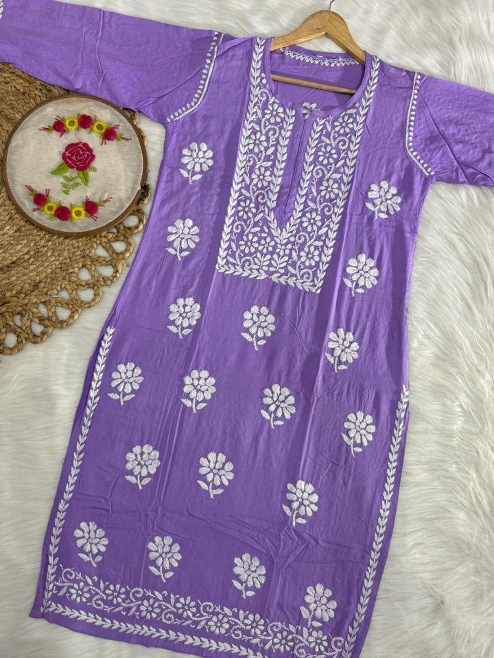 Exclusive_lucknowi_chikankari_Rayon_kurti