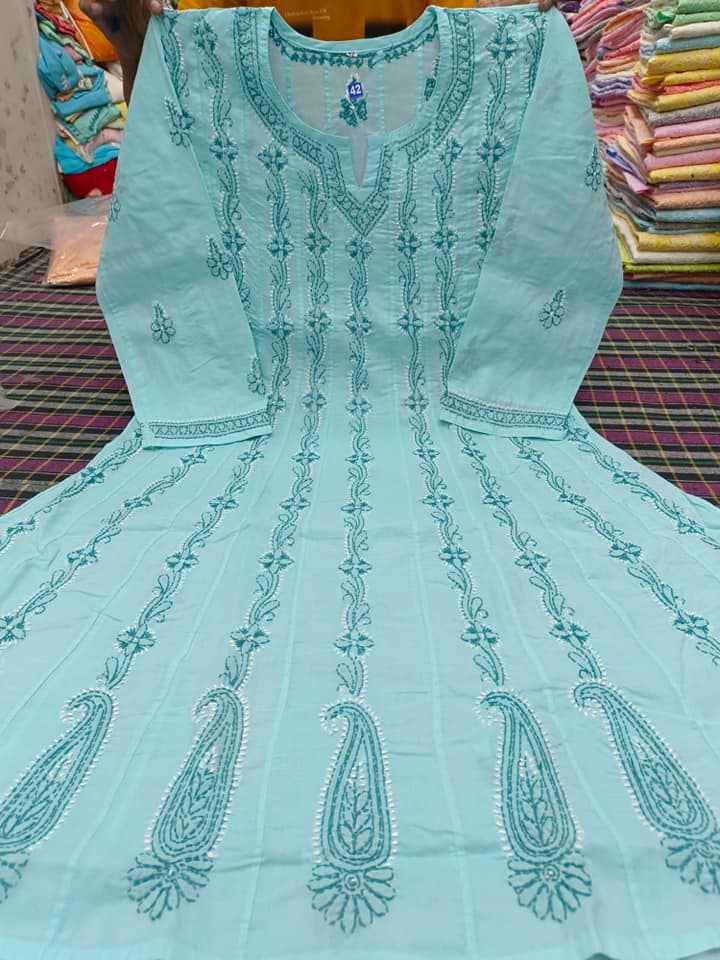 VOIL_COTTON_COLOURED_ANARKALI__CHIKANKARI_WORK_HAND_EMBROIDERY_KURTIS