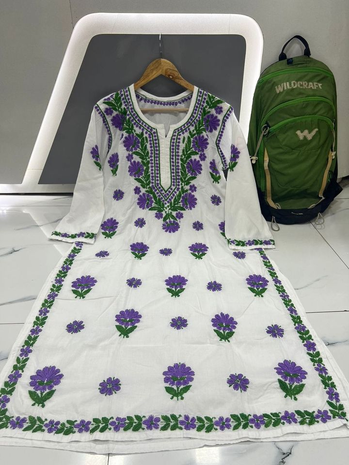 Pure_cotton_flower_work_kurti