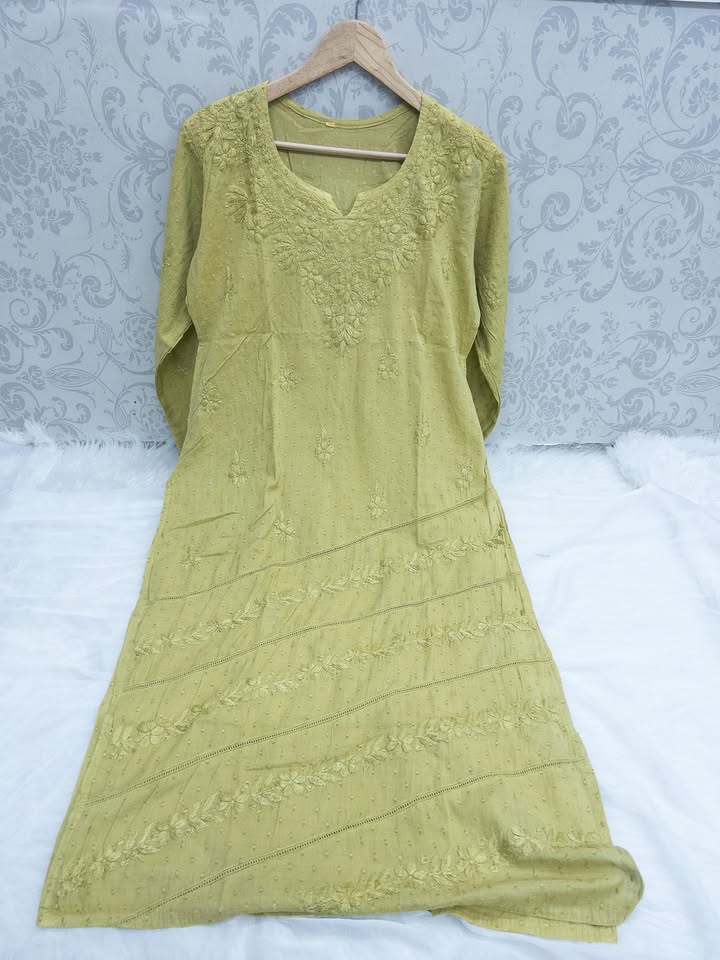Lucknowi_chikankari_dobby_cotton_dyble_lace_stitching_design_kurti