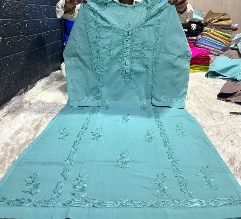 Exclusive_pure_cotton_dyble_single_shaded_kurti_with_cotton_pant_set
