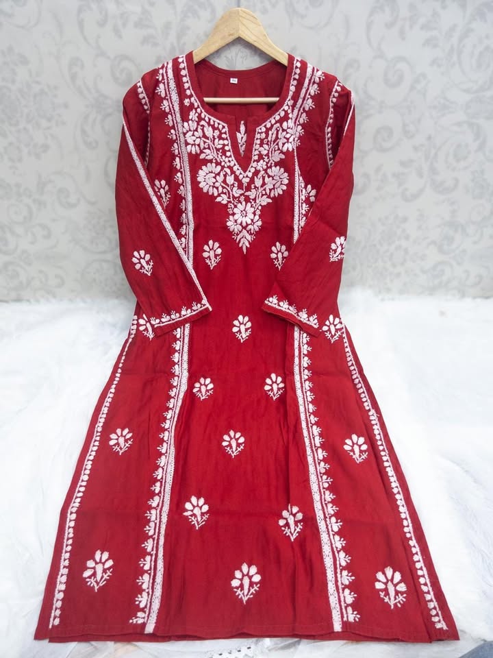 Lucknowi_chikankari_khaadi_cotton_kurti