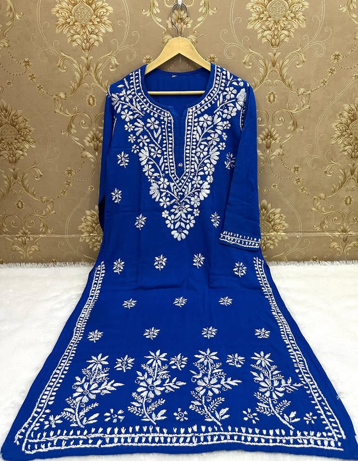 Lucknowi_chikankari_slub_rayon_daman_gala_kurti