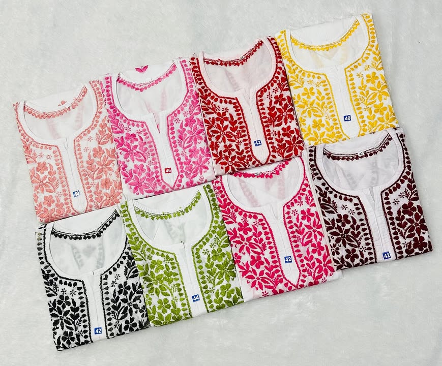 Lucknowi_chikankari_mul_cotton_kurti_with_plazo_set