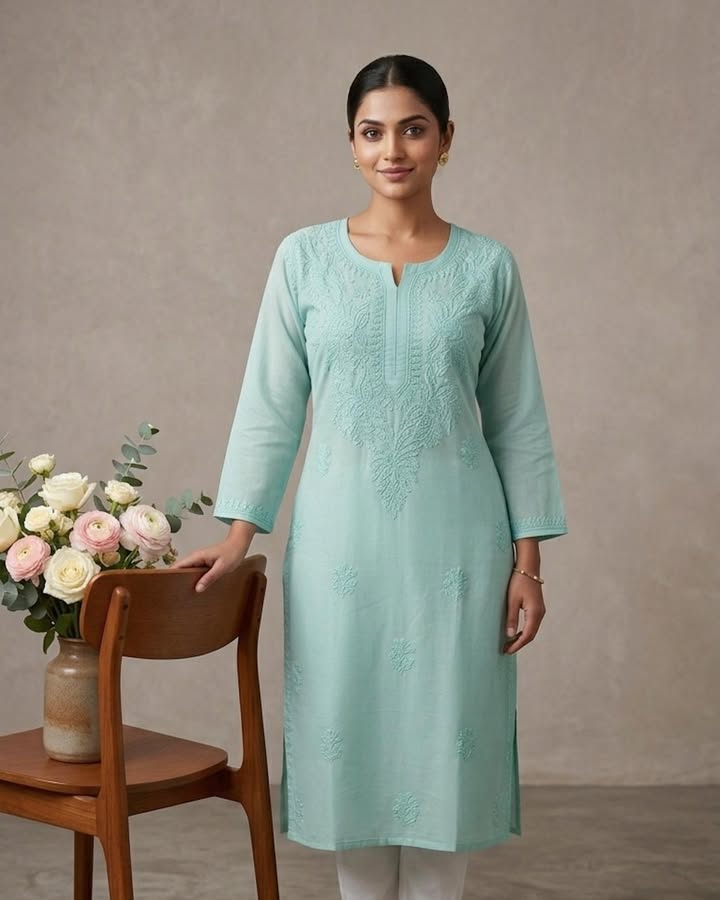 Lucknowi_chikankari_voil_cotton_kurti